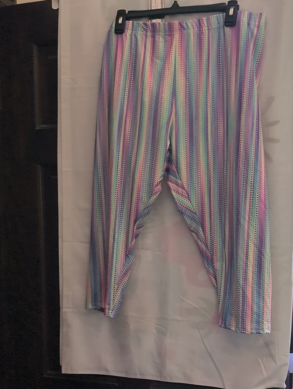 Colorful Pastel Striped Leggings